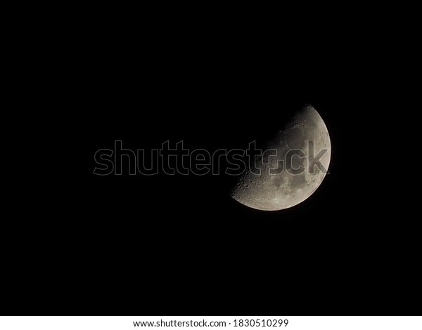 Half moon at night is\
natural satellite
