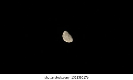 Half moon in the sky