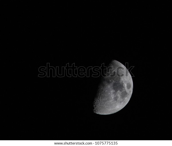 half moon with the\
sky without any stars