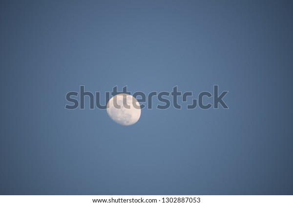 half moon view from the\
earth