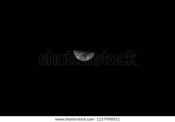 Half Moon Without Stars Stock Photo Edit Now