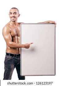 Naked Man Blank Board库存照片121636078 Shutterstock