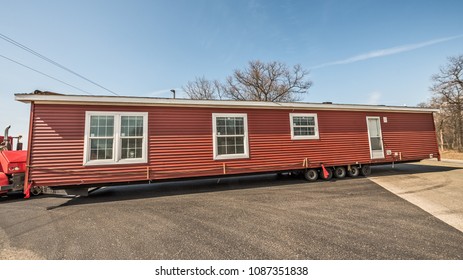 Half Of New Manufactured Home Arriving At It's Destination