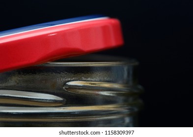 Half open jar close up