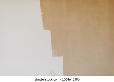 Half Painted Beige Color Wall