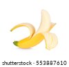 banana peels isolated