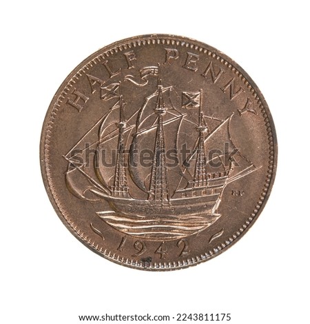 Half Penny 1942 - Bronze Coin Reverse