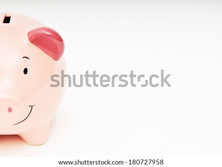Half Pink Piggy Bank
