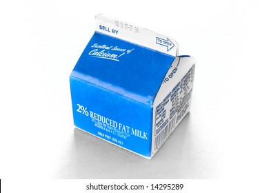 Half Pint Milk Carton On A Table