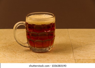 Half Pint Mug Of English Beer Or Ale.