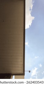 half sky view and half ceiling view