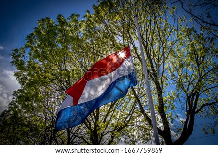 Half-flag during commemoration on May 4 in the Netherlands