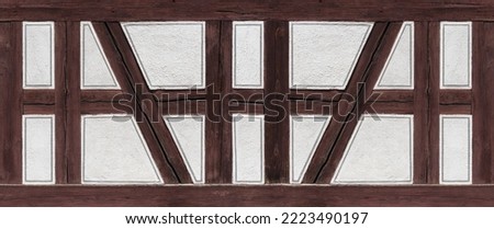 Similar – Image, Stock Photo Detail of a half-timbered house, in the upper center of the picture is a window with a multicolored bull’s-eye pane