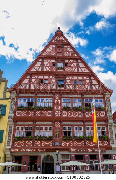 Halftimbered House Hotel Deutsches Haus Dinkelsbuhl Buildings