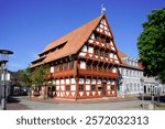 Half-timbered house in Lower Saxony – Old Town Hall  from 1562 called Ratsweinkeller in Gifhorn 