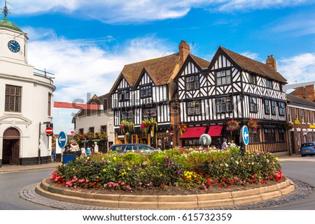Half-timbered house in Stratford upon Avon, England, United Kingdom