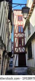 half-timbered houses, Rouen old town Normandy