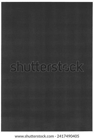 Halftone dots background. Print to test black toner ink. Black and grey photocopy texture, paper overlay.