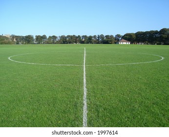 Halfway Line Of A Football Pitch