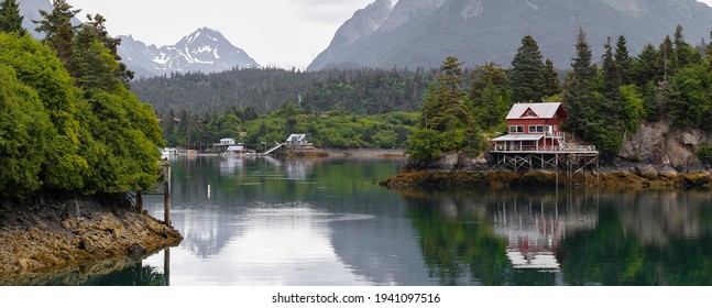 Halibut Cove, Alaska In The Summer