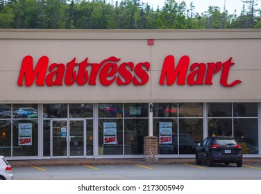 HALIFAX, NOVA SCOTIA, CANADA - JUNE 2022 - Mattress Mart Store Front. Canadian Chain Of Stores Specialized In Mattresses, Bases, Furniture, Sofas, Sectionals, Sofa Beds, Futons, Chairs And Recliners