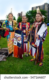 Halifax, Nova Scotia , Canada June 25, 2010
Pow-wow Celebration Of Canadian American Indian Native First Nation Culture Outdoor In Summer At The Park .