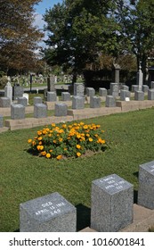 Halifax, Nova Scotia / Canada - September 16, 2017: Fairview Lawn Cemetery Is The Gravesite For 150 Victims Of The Sinking Of The RMS Titanic On April 14, 1912.
