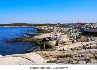 Halifax Regional Municipality, NS, Canada - May 14, 2022: Peggy’s Cove In A Sunny Day