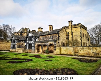 HALIFAX, UK - FEBRUARY 12 2019:  Shibden Hall is a Grade II starred listed historic house located in a public park at Shibden, West Yorkshire, England. - Shutterstock ID 1319863499