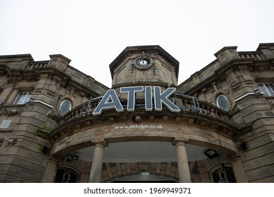 HALIFAX, UK - MAY 05, 2021: A Night Club In The Centre Of Halifax In The Early Morning, Calderdale, West Yorkshire 