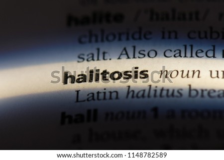 halitosis word in a dictionary. halitosis concept.