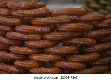 Halka tatli. Ring sweet one of the traditional desserts of Adana.Turkey.
