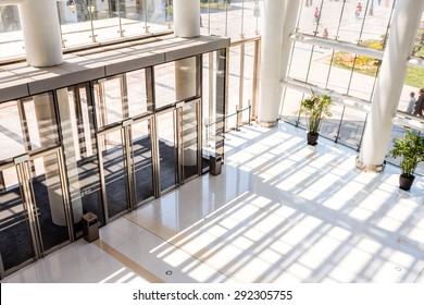 Hall And Entrance Of Modern Shopping Mall