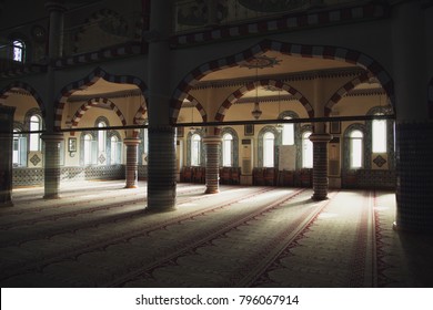 Hall inside the mosque. - Shutterstock ID 796067914