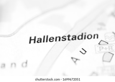 Hallenstadion On A Geographical Map Of Switzerland