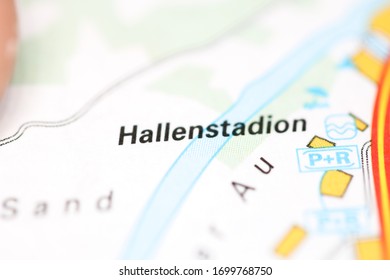 Hallenstadion On A Geographical Map Of Switzerland