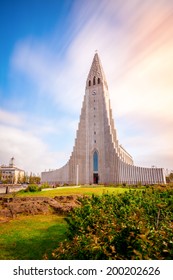 Hallgrimskirkja Church In Reykjavik, Iceland