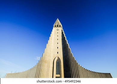 Hallgrimskirkja Church In Reykjavik, Iceland