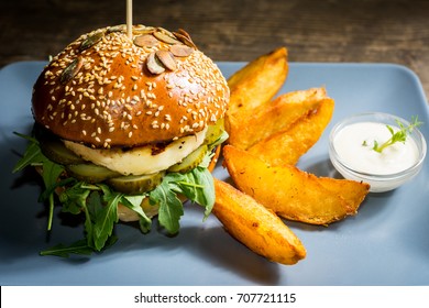 Halloumi Burger Closeup