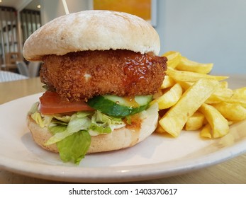 Halloumi Burger In Fast Food