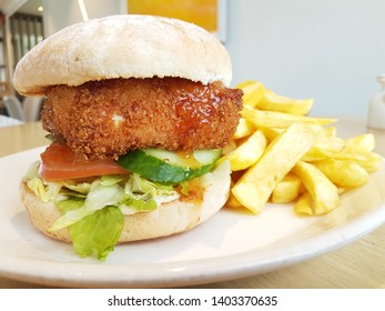 Halloumi Burger In Fast Food