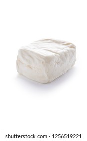 Halloumi Cheese Isolated On White Background