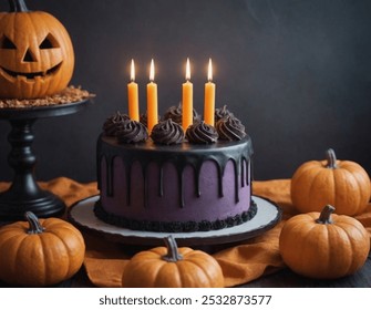 Halloween cake. Festive cake. Ghost cake. - Powered by Shutterstock