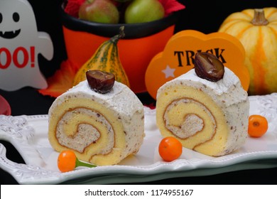 Halloween Chestnut Roll Cake