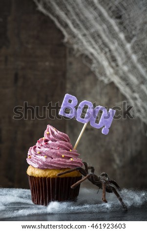 Similar – Halloween cupcake on orange background