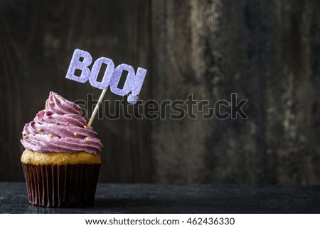 Similar – Halloween cupcake on orange background