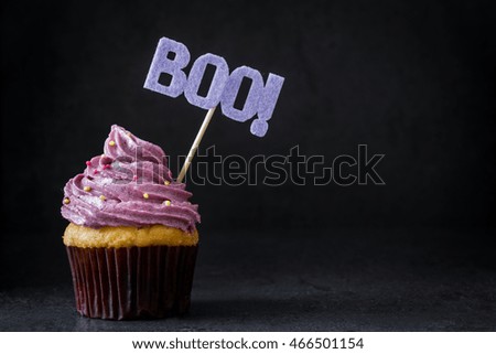 Similar – Halloween cupcake on orange background