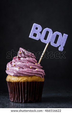 Similar – Halloween cupcake on orange background