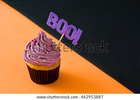 Similar – Halloween cupcake on orange background