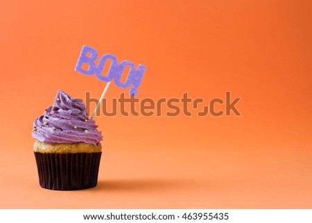 Similar – Halloween cupcake on orange background